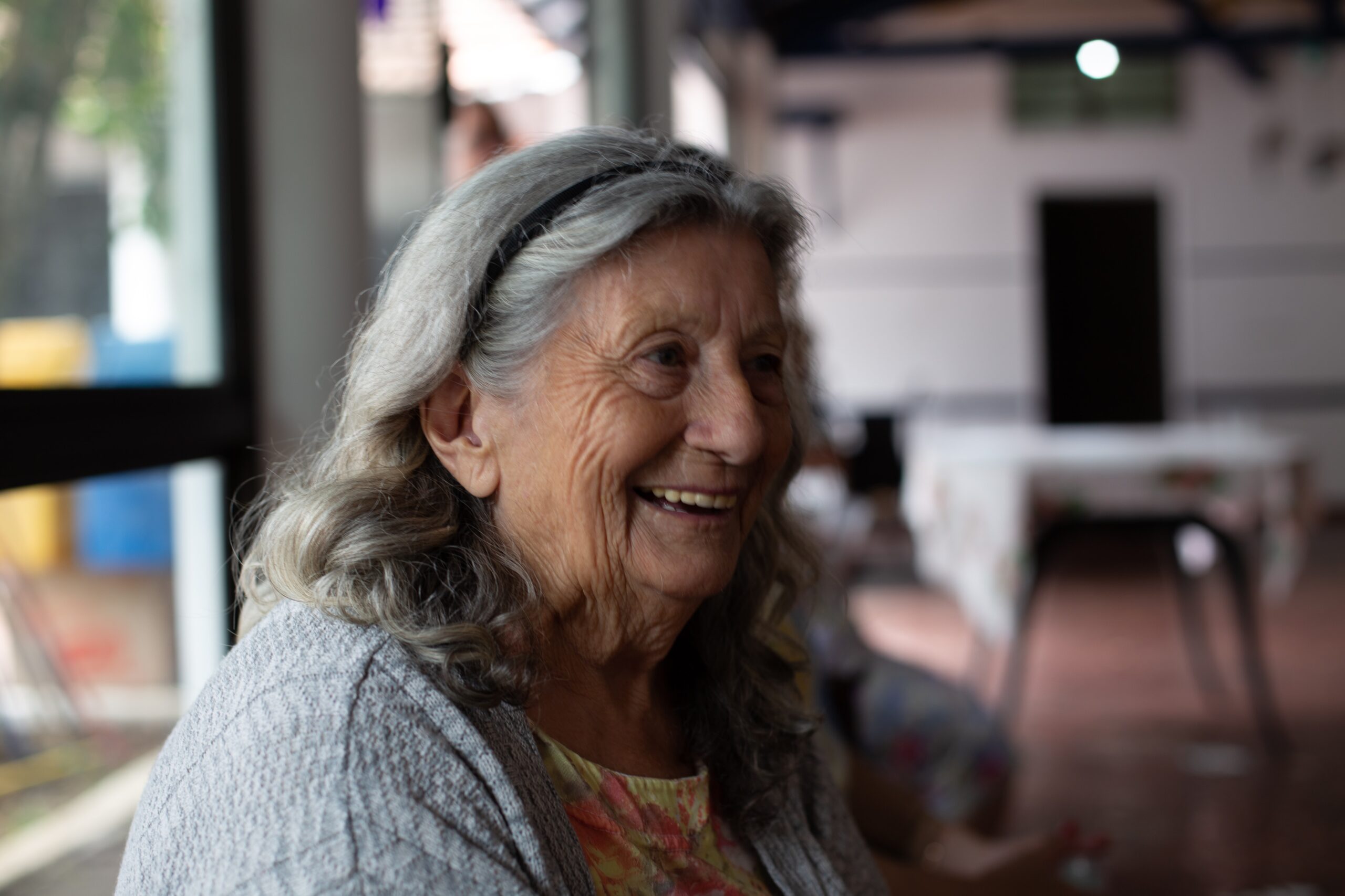 A happy older woman